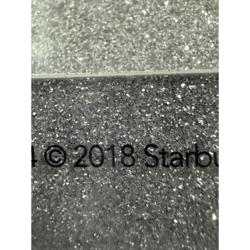 Starbucks‎ Silver Sparkle Glitter Tumbler 20oz Coffee NO Straw 2018